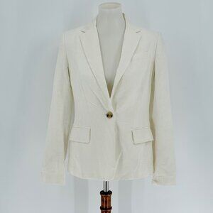 Adrienne Vittadini Womens Linen-Blend Blazer Jacket Size S